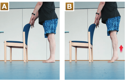 بالا آوردن ماهیچه ساق پا/نرمش برای تقویت عضلات پا در سالمندان