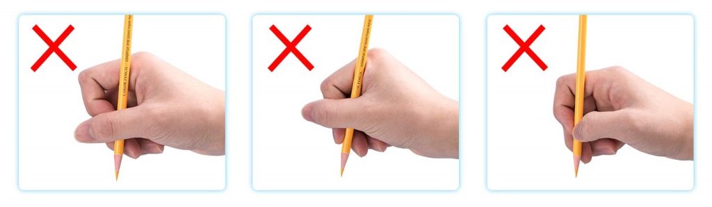 شیوه غلط گرفتن مداد در دست