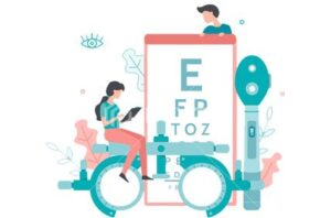 تست تیزبینی با چارت اسنلن (حرف H و استاندارد ۴۰ فوت) در مرکز تخصصی طب کار پرانا